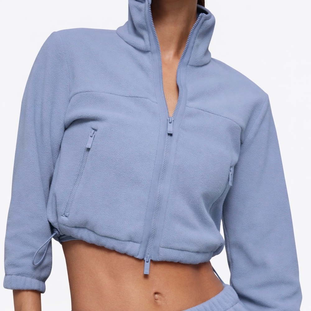 ALO Polar Fleece Retreat Cropped Jacket NWT Size M Retail $198